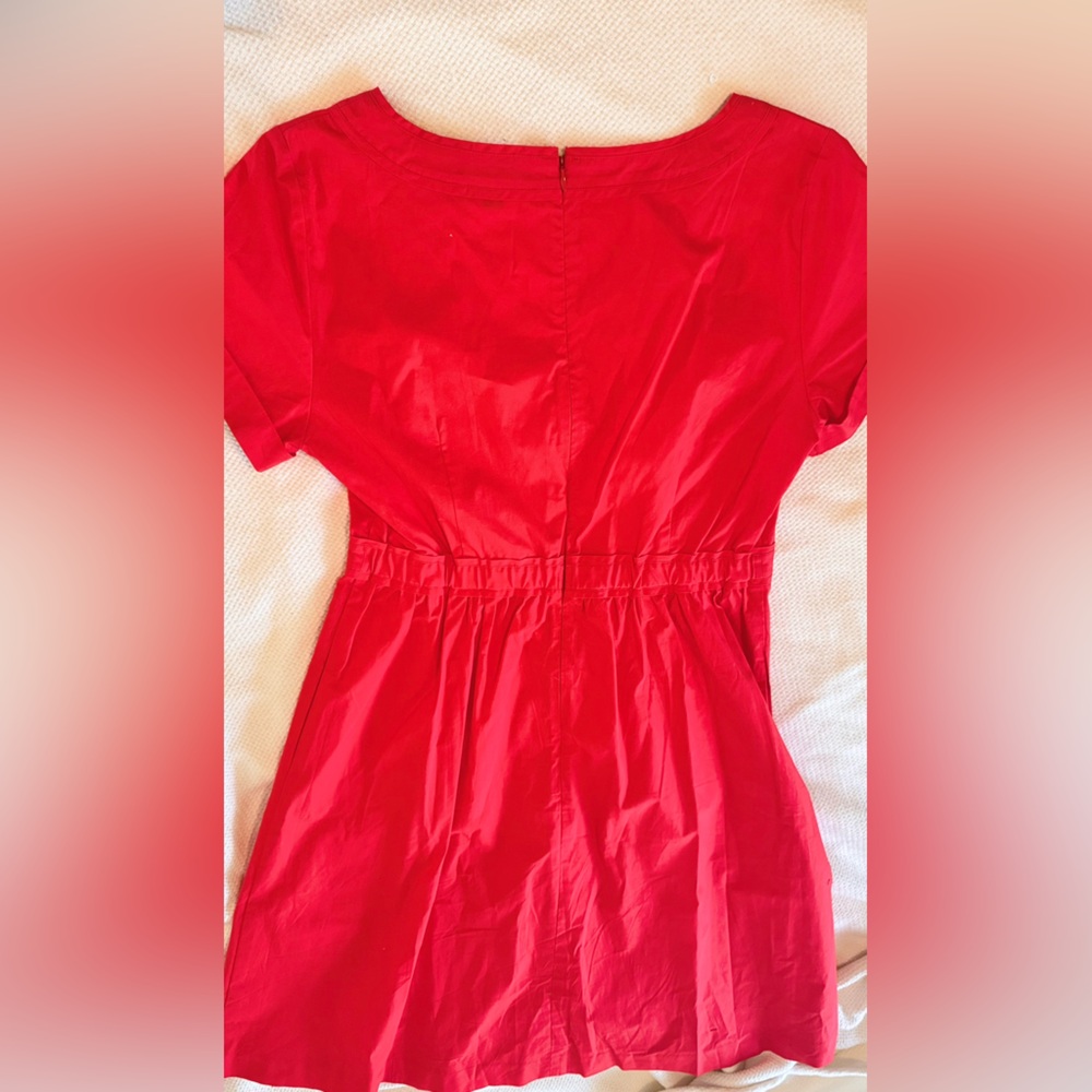 J. CREW Vibrant Red Midi Dress - Picture 7 of 15